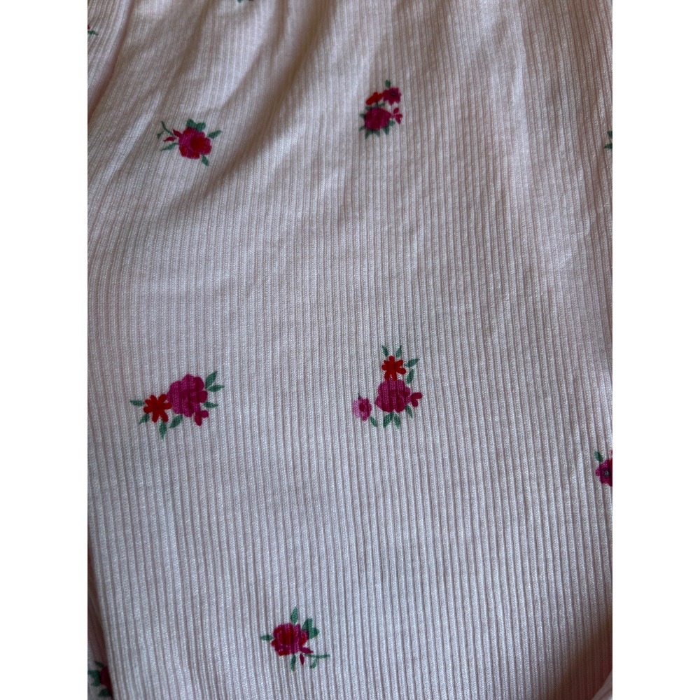 Wild Fable Womens Pink Floral Ribbed Pajama Pants Wide Leg Sleepwear Small New - Picture 2 of 6